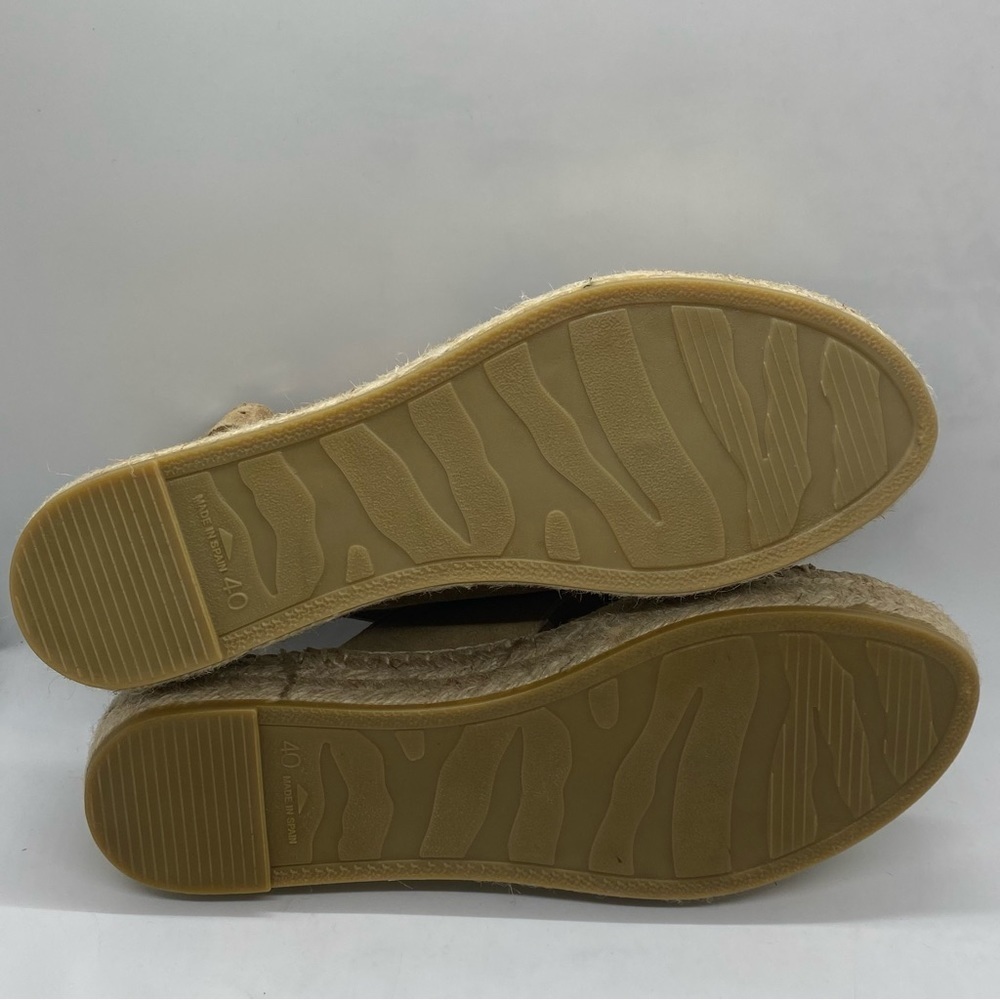 Paseart Suede Leather Cross Strap Espadrille Slingback Sandals 39 - Picture 10 of 11